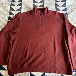 L.L. Bean Men's Maroon Zip-Up Sweater
